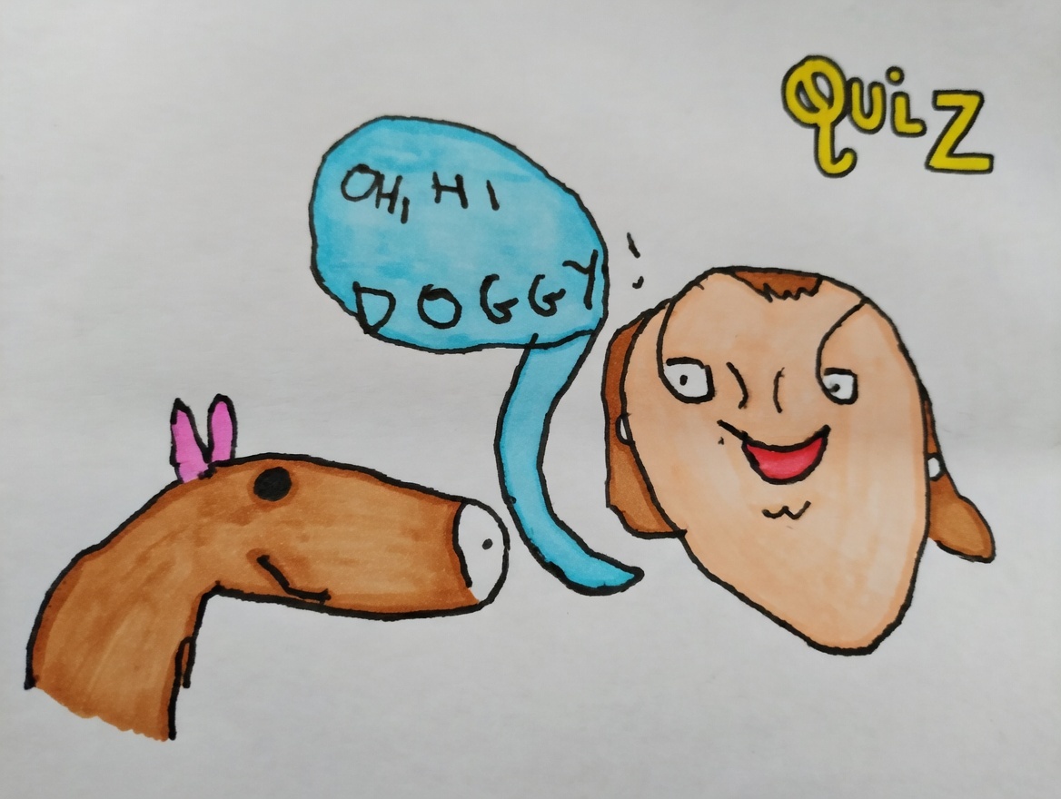 rysunek psa i człowieka