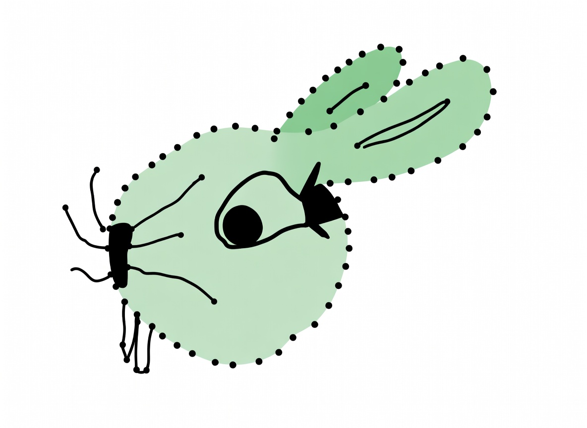 głowa króliczka rysunek