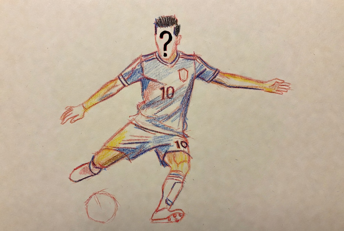 rysunek piłkarza