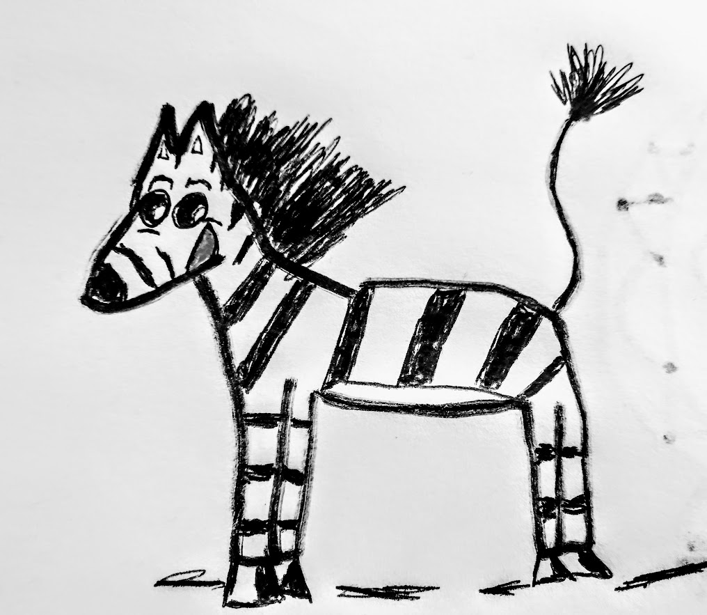 zebra rysunek
